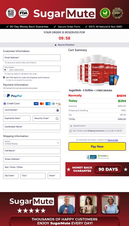 SugarMute  - Secure checkout